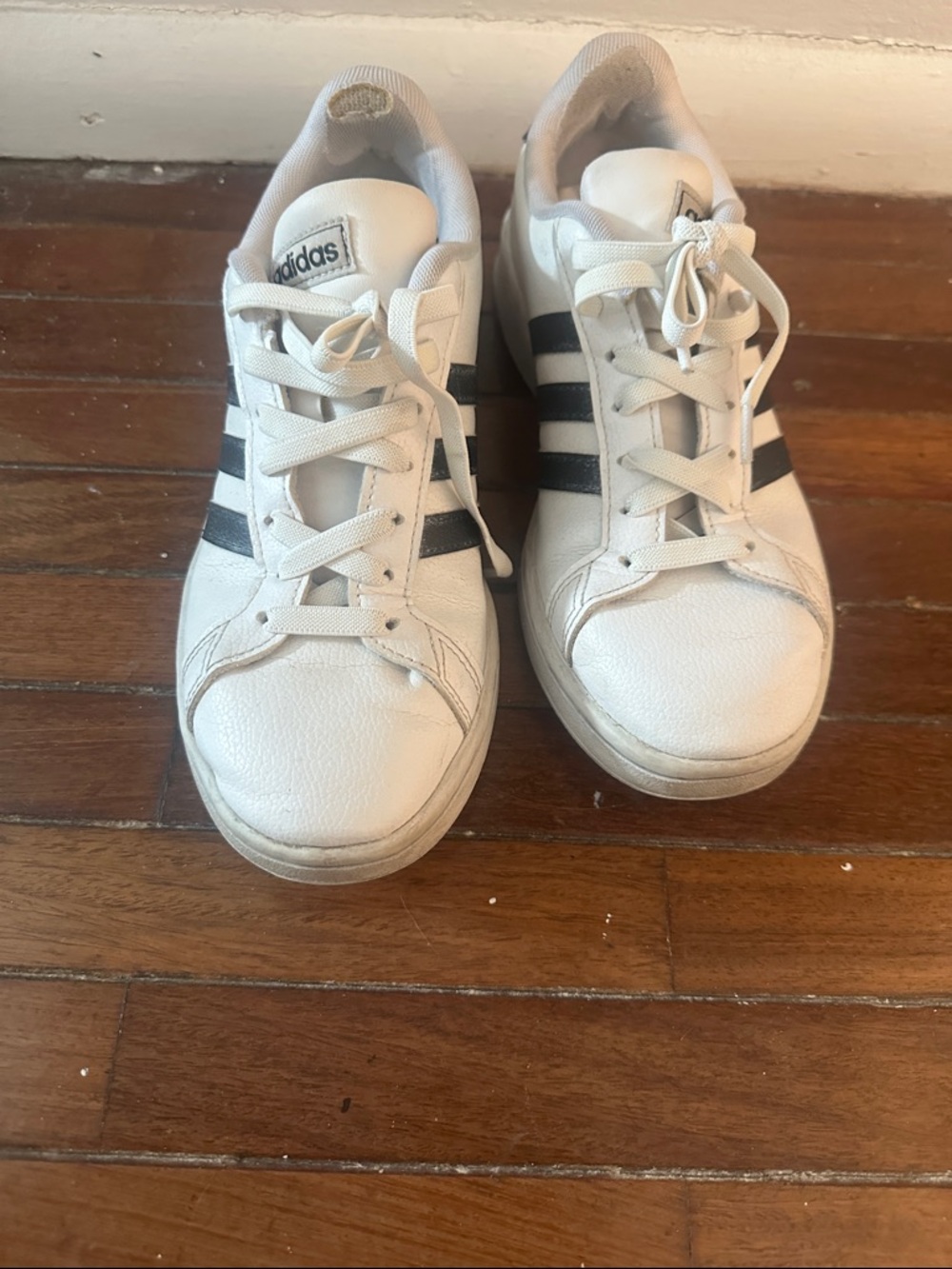 adidas White and Black Low-Top Sneakers